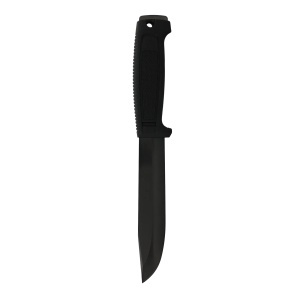 Morakniv Morkret Black Blade (C) – Cutit Survival Full-Tang Carbon 100Cr6 DLC 57.5 HRC Teaca Click-On MOLLE - Img 9