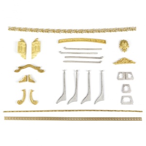 Nava de lupta cu mortiere, 1700 - set accesorii din metal, Amati Italia