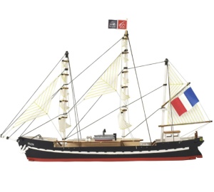 Navomodel de antrenament Belem Easy Kit - Model de nava din lemn cu vopsele, scara 1:160 - Artesania Latina - Img 2