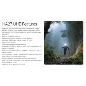 Nitecore HA27 UHE, Lanterna Frontala 800 Lumeni - Img 19