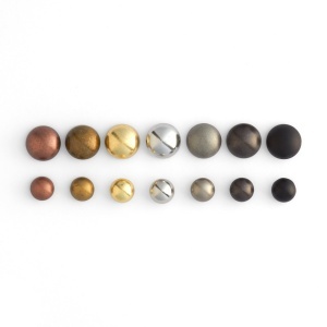 Nituri cu cap semisferic 7 mm si 10 mm, finisaj alama sau negru mat, set 100 buc - Tandy Leather - imagine 4