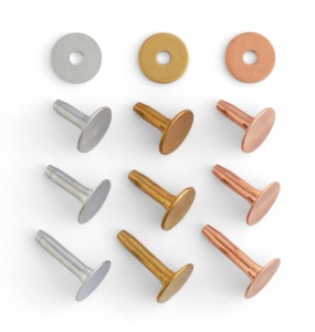 Nituri decorative cu saiba din cupru nr. 14, tija 7 mm - Tandy Leather - imagine 2