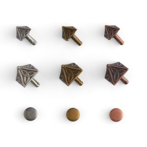 Nituri decorative piramida celtica, fara nichel, set 6 buc - Tandy Leather