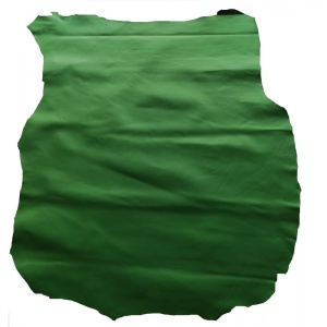 Piele Naturala Vopsita / Captuseala Verde pentru Proiecte Mici