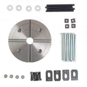 Placa cu cleme de fixare Proxxon 24412, diametru 125 mm, 2 canale T, pentru strungul PD 400 - Img 4