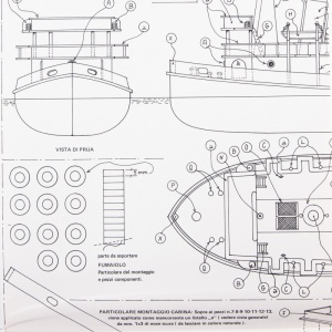 Planuri constructie navomodel, remorcher ERCOLE 1935, Amati Italia - Img 3