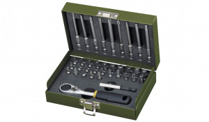 Proxxon 23109, Set biti pentru inginer cu clichet MICRO 1/4", 72 dinti, biti 25 si 80 mm TTX, HX, XZN, PH, PZ, SL