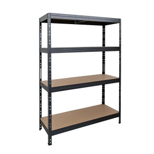 Raft metalic depozitare, 180 x 120 x 45 cm, gri, 4 polite, 250 kg/polita - Img 2