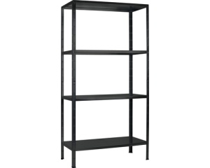 Raft metalic Kaiserthal 85 x 40 x 170 cm, negru, 4 polite