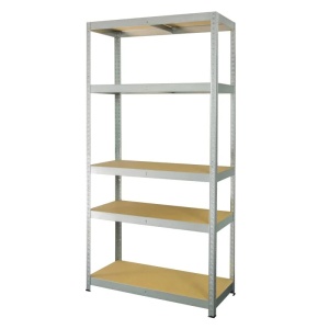 Raft metalic pentru depozitare 180 x 90 x 45 cm, 5 polite, 265 kg/polita, gri