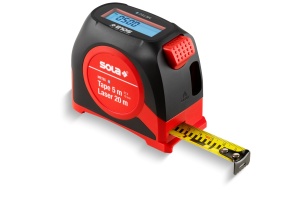 Ruleta digitala 5 m cu telemetru laser 20 m, Bluetooth SOLA METEC
