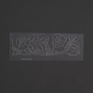 Sablon reutilizabil Craftaid, model portofel cu trandafiri (Roses Billfold) pentru modelaj piele - Tandy Leather 72680-00 - Img 2