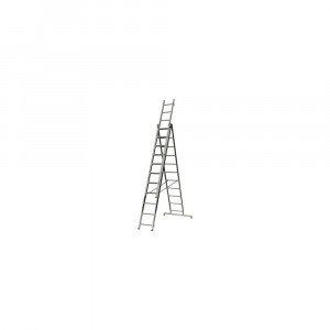 Scara multifunctionala Classik aluminiu 3x11 trepte - Img 1
