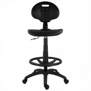 Scaun profesional WORK EXTRA cu cilindru extra lung si suport picioare plastic - Img 1