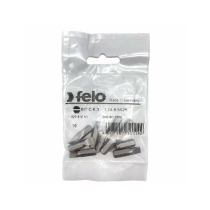 Set 10 biti Felo, seria Industrial profil Drept, C6.3, 6.5x1.2mm, 25mm - Img 1