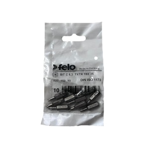 Set 10 biti Felo, seria Industrial profil Torx TR, C6.3, TTX15, 25mm - Img 1