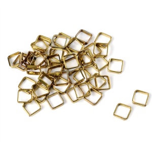 Set 10 inele patrate din alama pt navomodele, 5x5mm, Amati - Img 1