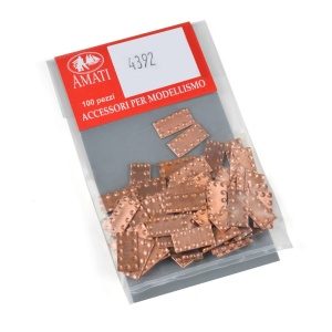 Set 100 placi de cupru pentru carene navomodele, Amati - Img 2