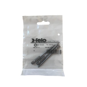 Set 3 biti Felo, seria Industrial profil Torx, E6.3, TX10, 73mm - Img 1