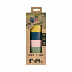 Set 4 cani mici cu capac MyCup´n Lid Short BIO, LIGHT MY FIRE - Img 4