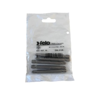 Set 5 biti Felo, seria Industrial profil Pozidrive, E6.3, PZ3, 73mm - Img 1