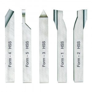 Set 5 cutite de strung 8 x 8 mm Proxxon 24530, HSS Cobalt, pentru PD 250/E - Img 2