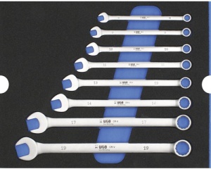 Set chei combinate fixe și inelare WGB 268x38x342 mm, inserție pentru sertare, 8 piese
