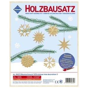 Set de constructie din lemn „Decoratiuni pentru copaci 3” debitata cu laser Pebaro - Img 2