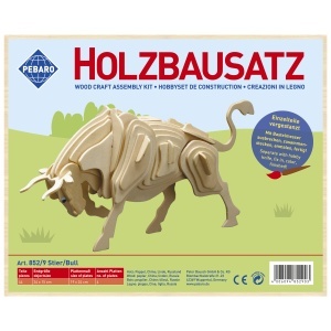Set de constructie din lemn „Taur” debitat cu laser Pebaro - Img 2