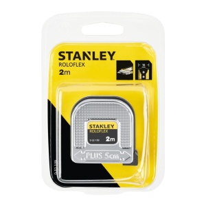Stanley 0-32-109, ruleta roloflex 2m, sistem de banda Push Pull, 2m x 16mm, blister - Img 3