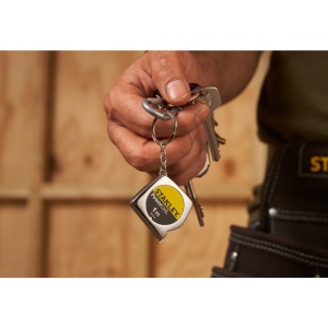 Stanley 0-39-055, ruleta tip breloc PowerLock 1m, sistem de blocare si retragere automata a benzii, 1m x 6.35mm, blister - Img 4