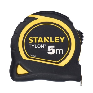 Stanley 1-30-697, ruleta Tylon 5m, tru-zero, protectie din cauciuc, anti-alunecare, 5m x 19mm - Img 1