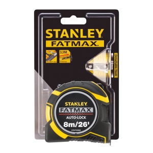 Stanley XTHT0-33504, ruleta autolock fatmax 8m, Mylar®, BladeArmor, magnet fix, 8m/26Inch x 32mm + un carlig detasabil, blister - Img 4