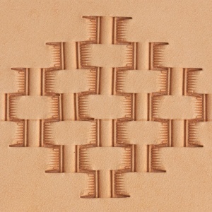 Stanta de embosare din alama, model impletitura cos goala (Hollow Basket Weave) - Tandy Leather 8900-20 - Img 2