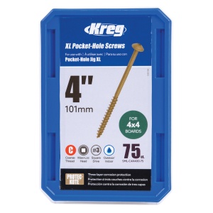 Șuruburi Kreg Pocket-Hole XL 101 mm, Protec-Kote, filet grosier, Maxi-Loc - Img 6