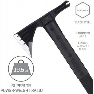 Tomahawk de supravietuire SOG Survival Hawk Black, otel 3Cr13MoV, muchie 70 mm - Img 2