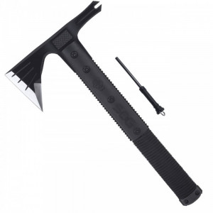 Tomahawk de supravietuire SOG Survival Hawk Black, otel 3Cr13MoV, muchie 70 mm - Img 7