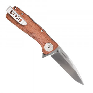 TWI24-CP Briceag Twitch XL Drop Point, Satin, Maner lemn, SOG - Img 6
