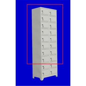 Vestiar cusetat 3x8 cu picioare, 650x250x1970 mm