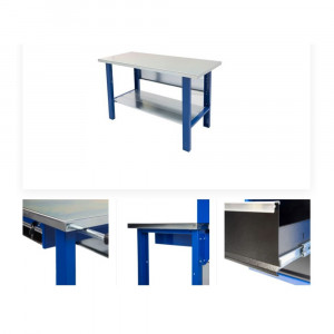1500-16 Banc de lucru 1500mm cu blat din fier zincat