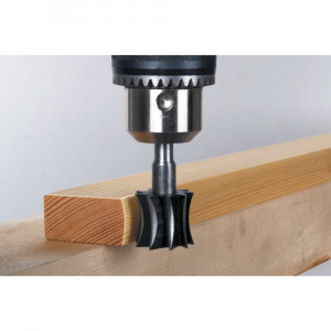 3258000 Freza rotunjire pentru lemn,diametru taiere ˜ 25 mm, Wolfcraft - Img 2
