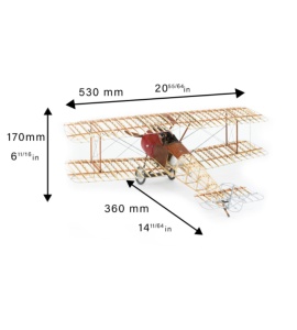 Aeromodel Luptător Sopwith Camel, scara 1:16 Model de aeronava din lemn si metal - Img 3
