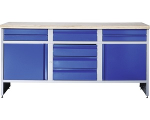 Banc de lucru industrial 1770 mm cu 2 usi si 8 sertare