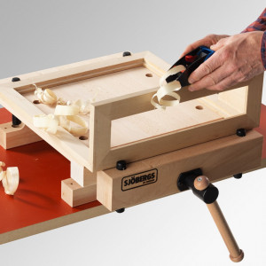 Banc de lucru portabil Sjöbergs cu menghina, lemn masiv de fag, deschidere 110 mm - Img 10