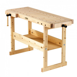 Banc de tamplarie Sjöbergs 1450 din mesteacan cu 2 menghine, 1470 mm - Img 15