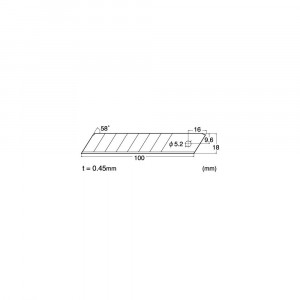 BL-50P Set 50 lame cutter segmentate de tip L- 18mm, NT Cutter - Img 2