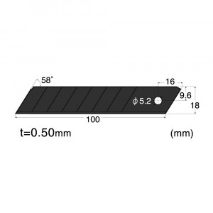 BL-51P Set 50 lame cutter segmentate negre Heavy Duty de tip L- 18mm, NT Cutter - Img 2