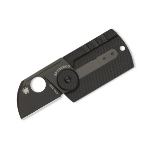 Briceag Dog Tag Folder CF/G-10 Laminate Black, Spyderco