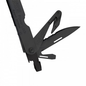 Briceag Multifunctional PowerLock Black, V-Cutter, Nylon Pouch, SOG - Img 2