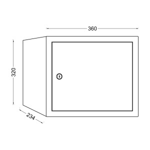 Caseta metalica pentru pistol cu compartiment pentru munitie HUNTER 555, 360 x 234 x 320 mm - Img 4